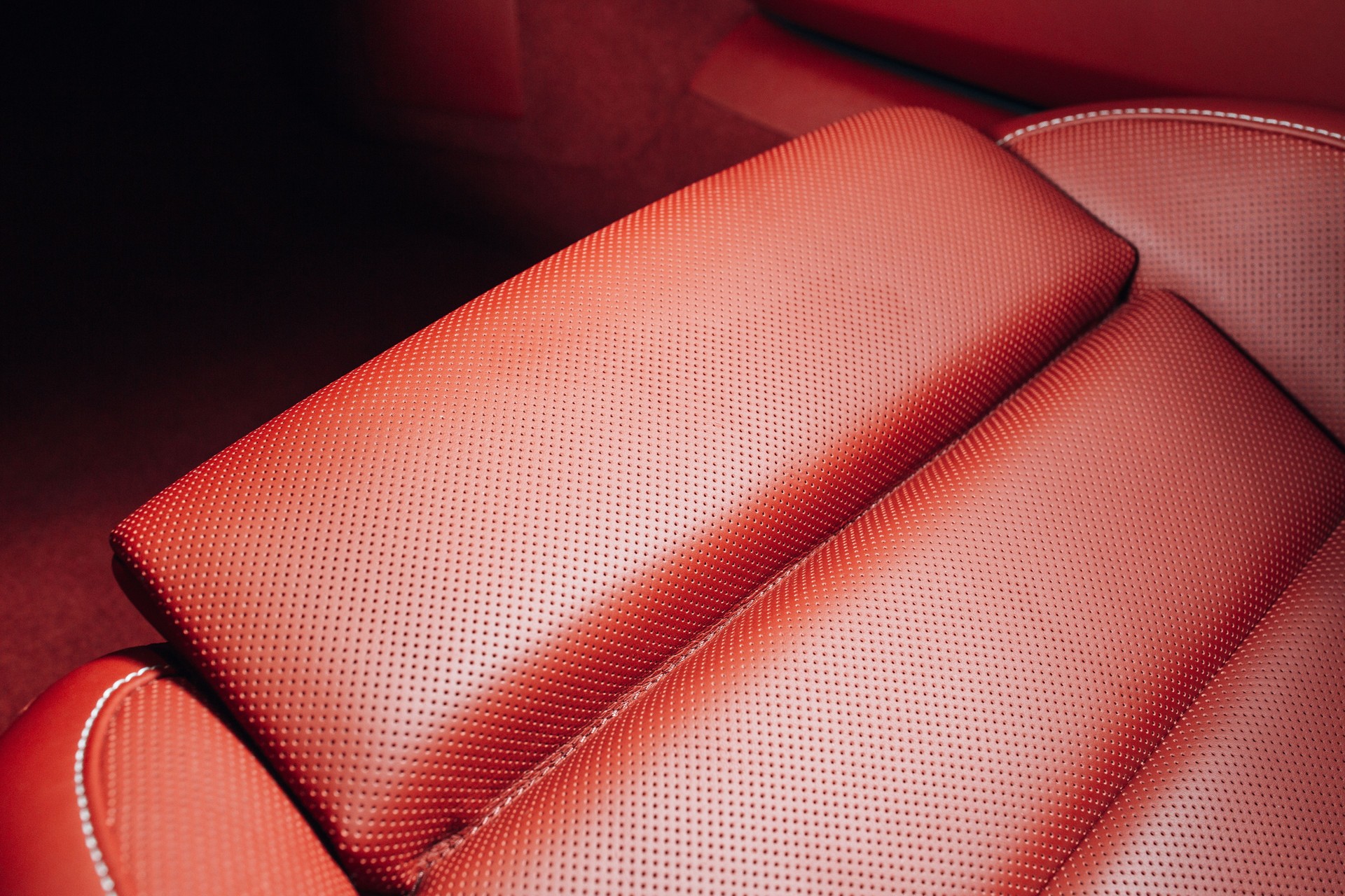 Modern leather car seat